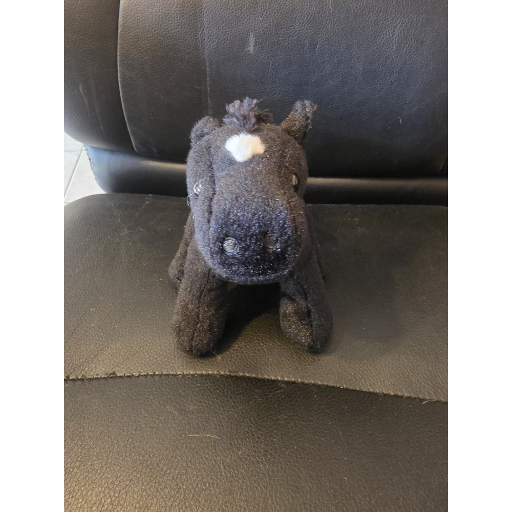RBI Pony Plush Stuffed Animal Black‎ & White Horse  Toy